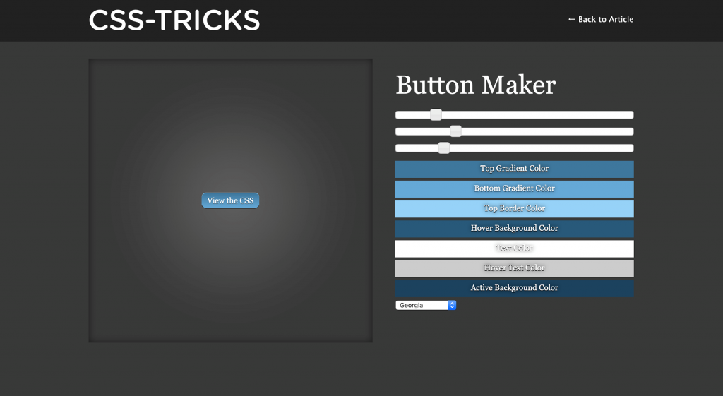Button Maker de CSS-Tricks pour créer des boutons